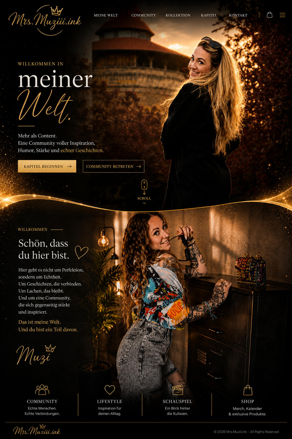 Mrs.Muziii.ink Startseite Design
